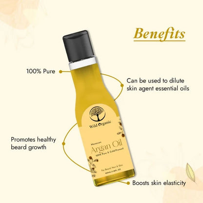 Wild Organic Cold Pressed Argan Hair Oil - 100 ml