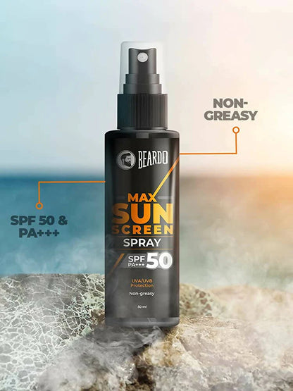 Beardo Max Sunscreen Spray SPF-50 for Men - 50 ml