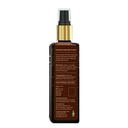 Pyoura Rosemary Water Spray For Hair Fall Control Natural Non-Greasy Heat Protection Serum Mist Toner - 50 ml