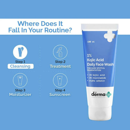 The Derma Co 1% Kojic Acid Face Wash For Dark Spots & Pigmentation-100ml
