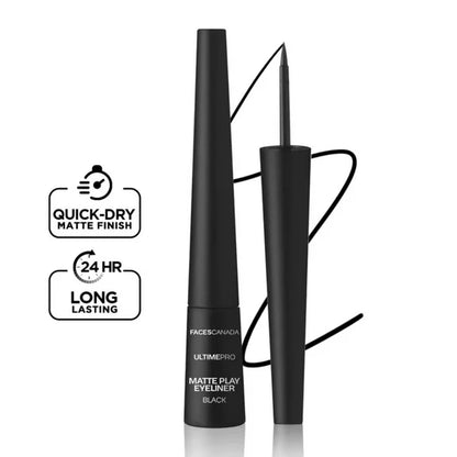 Faces Canada Ultime Pro Matte Play Eyeliner - Black - 2.5 ml