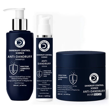 Dermistry Anti-Dandruff Control Shampoo Mask & Serum - combo