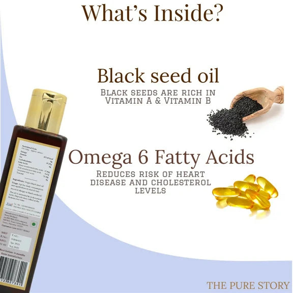 The Pure Story Black Seed Hair Oil - Pure And Natural - 100 ml