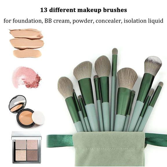 Favon Pack of 13 Professional Makeup Brushes with Free Pouch - Combo