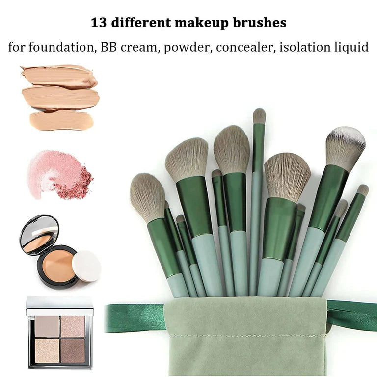 Favon Pack of 13 Professional Makeup Brushes with Free Pouch - Combo