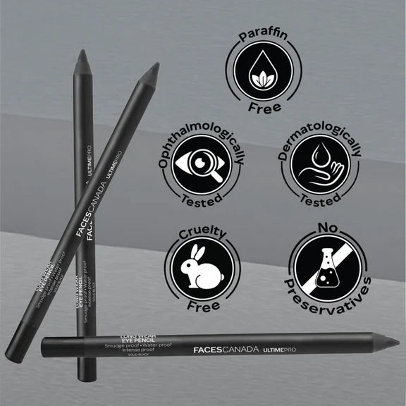Faces Canada Ultime Pro Eye Pencil - Solid Black 02 - 1.2 gm