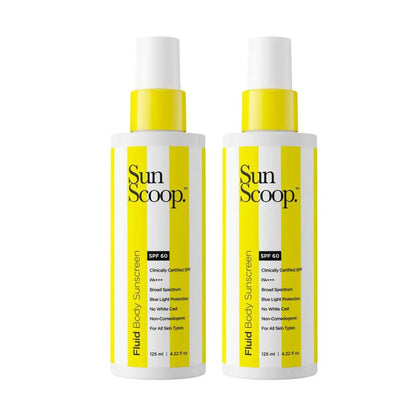 Sun Scoop Fluid Body Sunscreen SPF 60 - 125 ml - Pack of 1