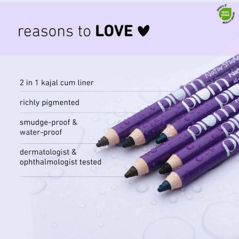 Plum NaturStudio All-Day-Wear Kohl Kajal - Black Brilliance - 1.2 gm