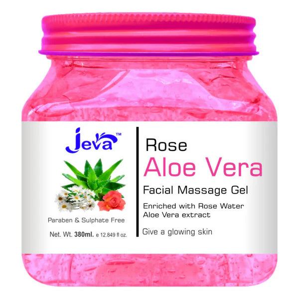 Jeva Rose and Aloe Vera Facial Massage Gel - 380 ml