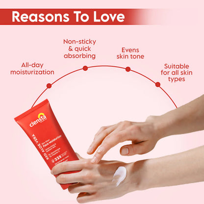 Clensta Red Aloe Vera Skin Glow Face Moisturizer - 80 gm
