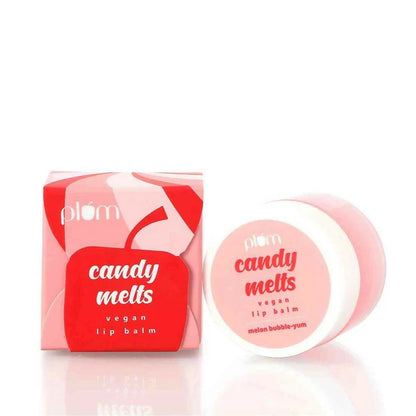 Plum Candy Melts Vegan Lip Balm Red Velvet Love For Dry & Chapped Lips, Natural SPF with Vitamin A - 12 gm