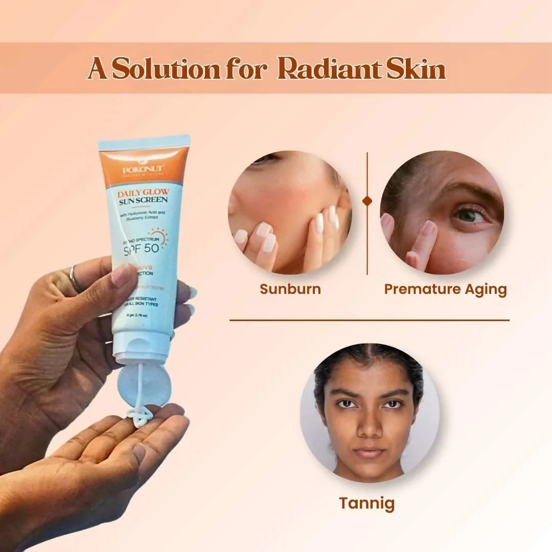 Pokonut Natural Sunscreen SPF 50 with UVA+UVB protection - 50 gm
