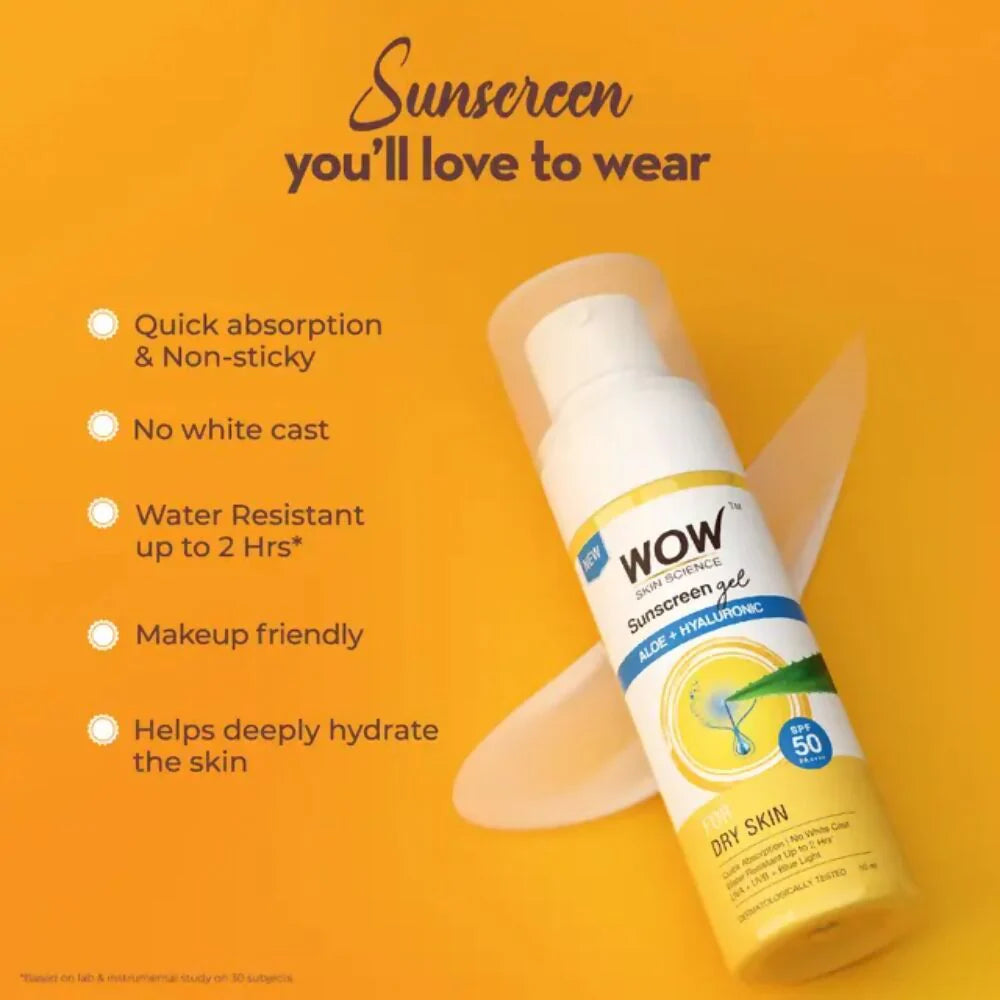 Wow Life Science Sunscreen Gel Dry Skin
