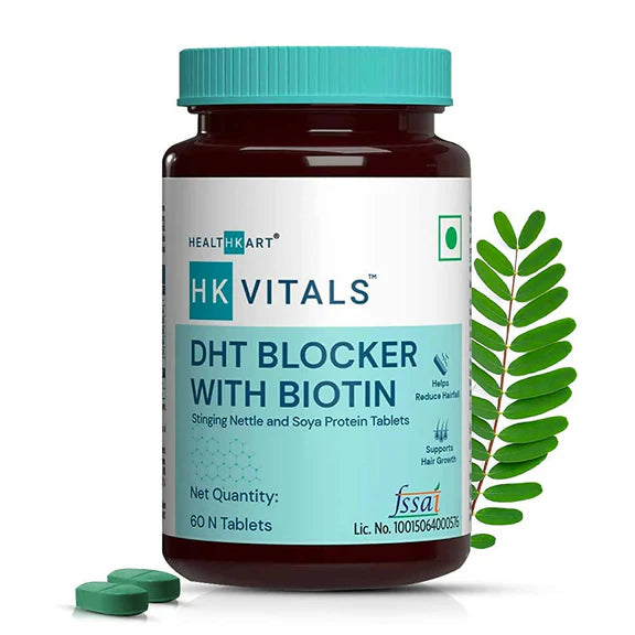 HK Vitals DHT Blocker With Biotin Tablets for Reduces Hair Fall, Stimulates Hair Growth - 60 tabs