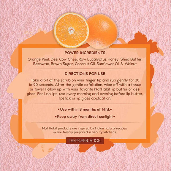 Nat Habit Zesty Orange Fresh Crushed Lip Mura - 12 gm
