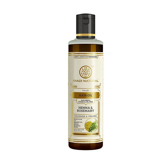Khadi Natural Henna & Rosemary Herbal Hair Oil - 210 ml