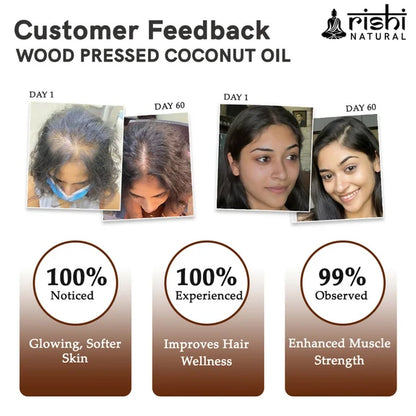 Rishi Natural Coconut Oil Wood Pressed Skin And Hair - 150 ml