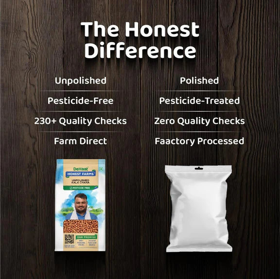 Dehaat Honest Farms Unpolished Kala Chana - Pesticide Free - 1 kg