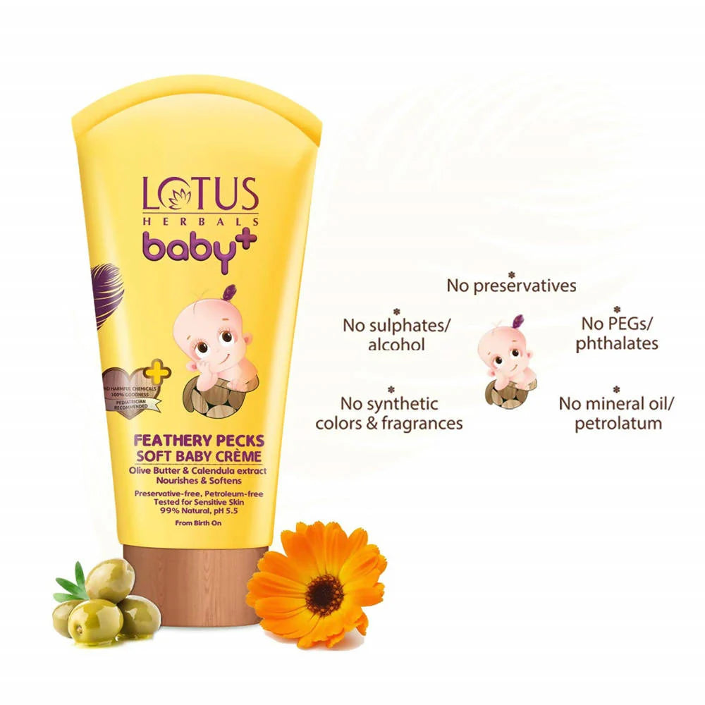 Lotus Herbals Baby+ Feathery Pecks Soft Baby Creme