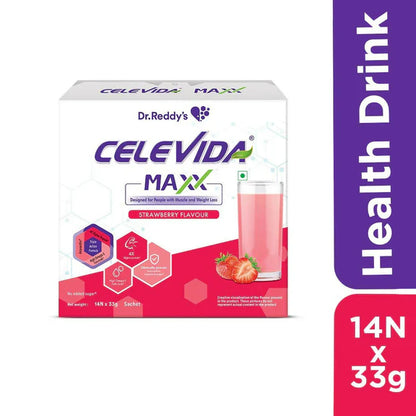 Celevida Maxx Nutrition Powder Sachets - Strawberry Flavor - 14 sachets