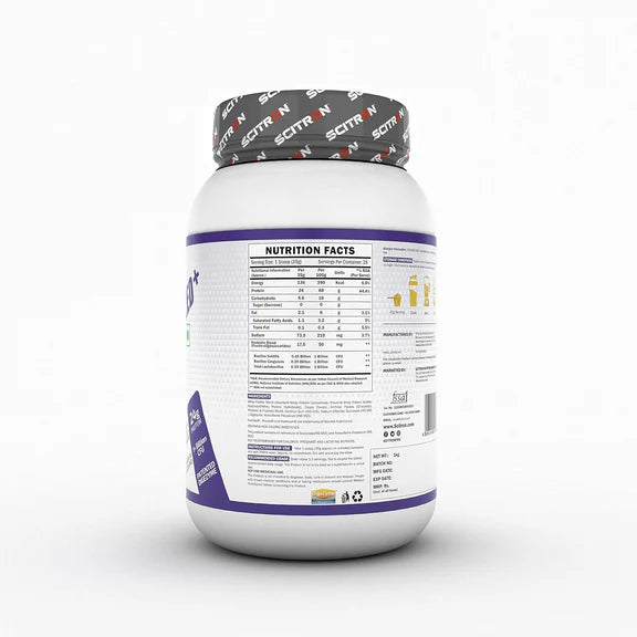 Scitron Whey Hydrolyzed Synbiotic 100% Hydrolyzed Protein Powder Chocolate Flavor - 1 kg