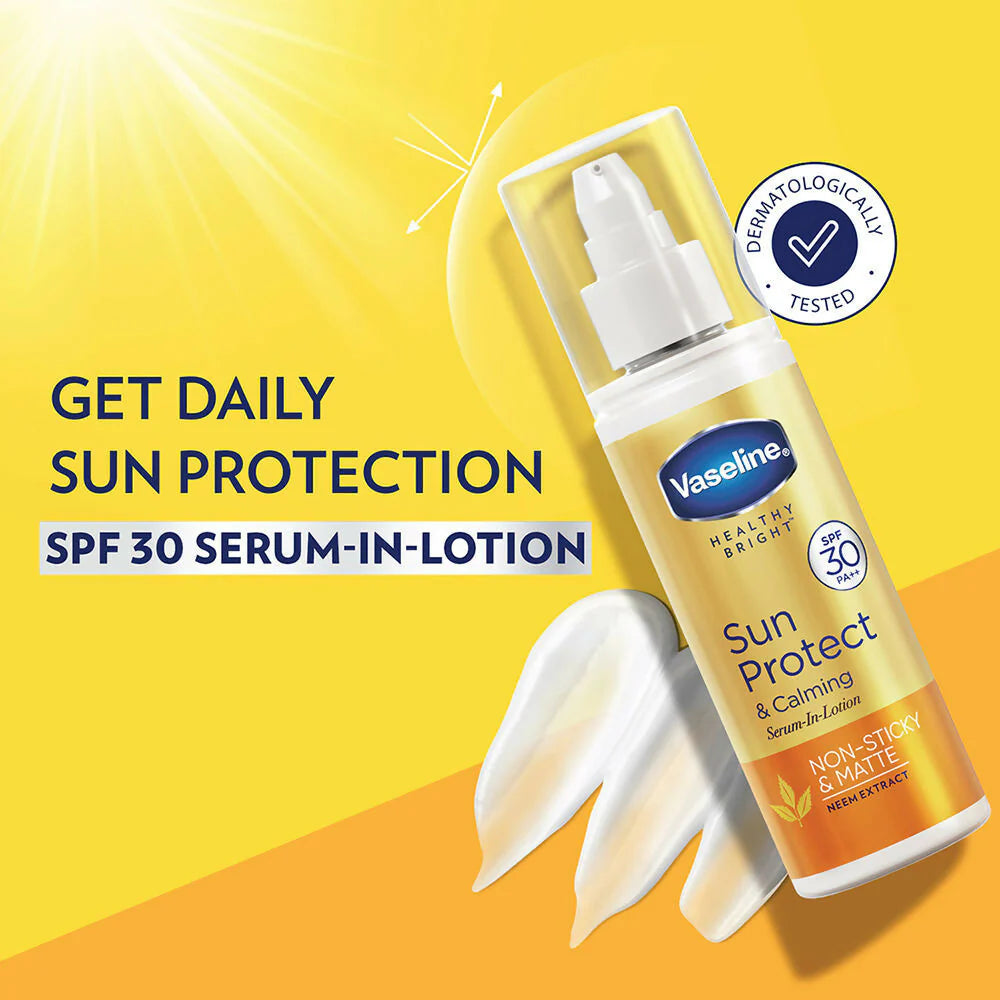 Vaseline Gluta Hya & Sun Protect Calming Body Serum Combo