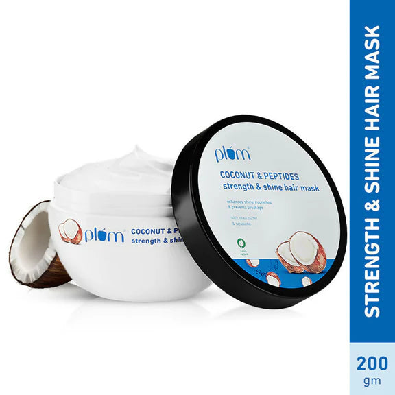 Plum Coconut Milk & Peptides Hair Mask For Soft, Shiny Hair - 200 gm