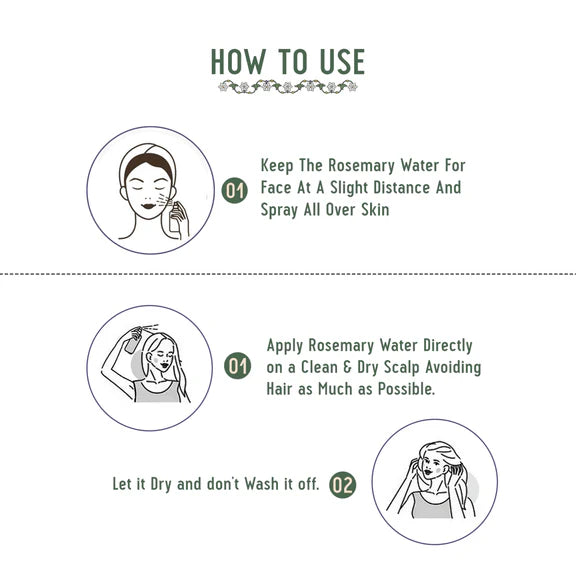 Avimee Herbal Rosemary Hair Care Routine Combo: Rosemary Water Spray & Rosemary Hair Oil - combo