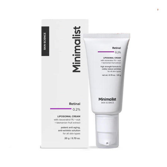 Minimalist Retinal 0.2% Liposomal Cream With Potent Antioxidant EUK, Resveratrol & Tasmanian Extract