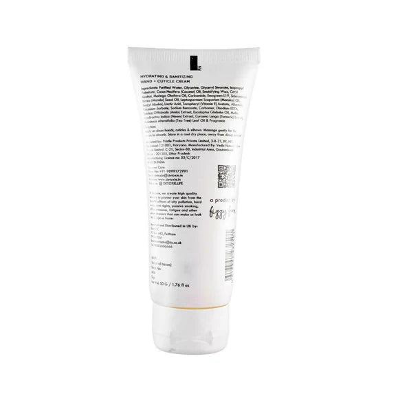 Detoxie Hydrating & Sanitizing Hand & Cuticle Cream - 50 gm