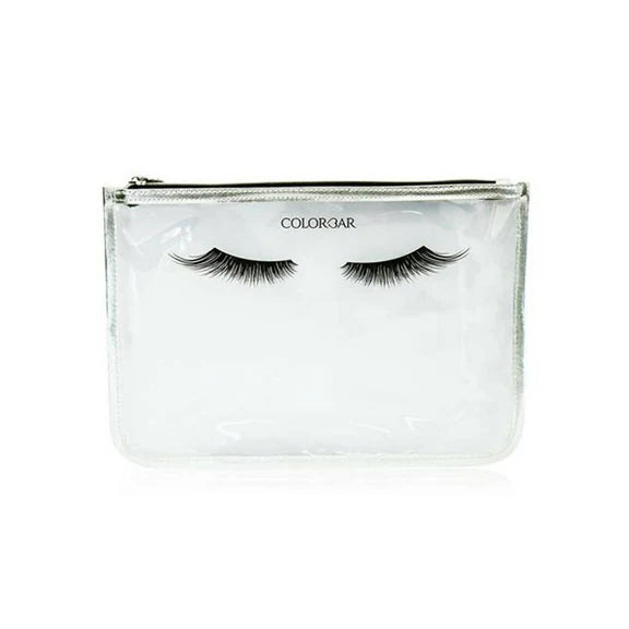 Colorbar Pouch Lips & Lashes Flat Pouches (Set Of Two) - White+Blush Pink - Combo