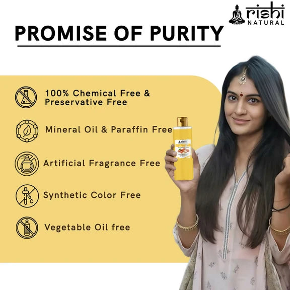 Rishi Natural Argan Oil Cold-Pressed 100% Pure Healty Skin And Hair - 150 ml