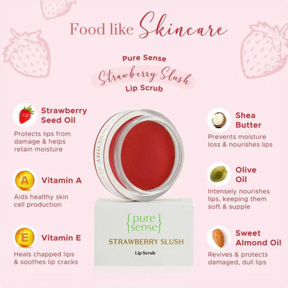 PureSense Strawberry Slush Lip Scrub - 5 ml
