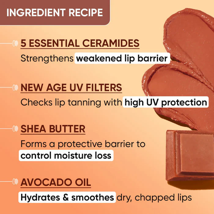 Dot & Key Barrier Repair Hydrating Lip Balm SPF 50 With Ceramides & Peptides Cocoa Nude - 4.5 gm