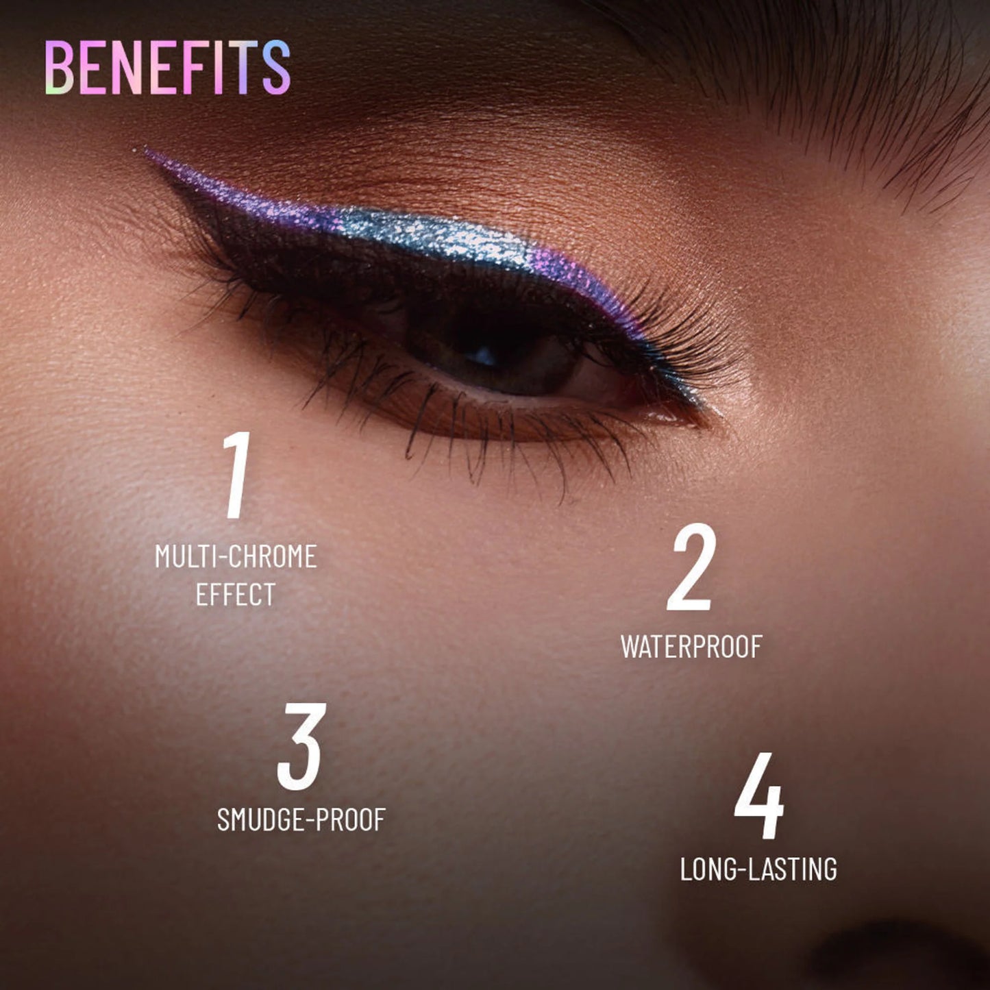 Swiss Beauty Holographic Eyeliner , Multi Chrome Effect , Water -Proof ,Smudge Proof - 6 Coloured Earth - 0.2 gm