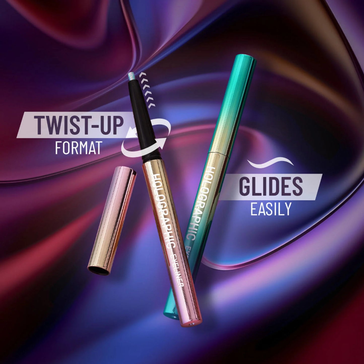 Swiss Beauty Holographic Eyeliner , Multi Chrome Effect , Water -Proof ,Smudge Proof - 6 Coloured Earth - 0.2 gm
