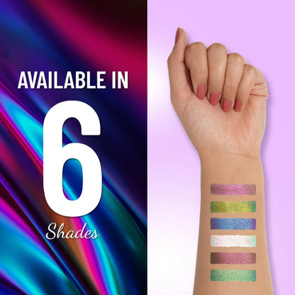 Swiss Beauty Holographic Eyeliner , Multi Chrome Effect , Water -Proof ,Smudge Proof - 6 Coloured Earth - 0.2 gm