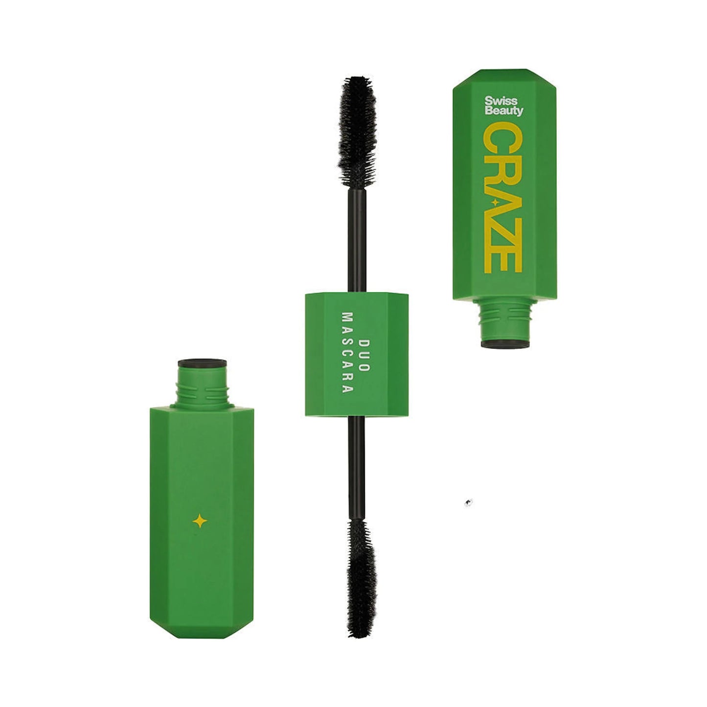 Swiss Beauty CRAZE Duo Mascara Volumizes and Lengthens Lashes With Non- Flaking Finish - Black - 20 ml