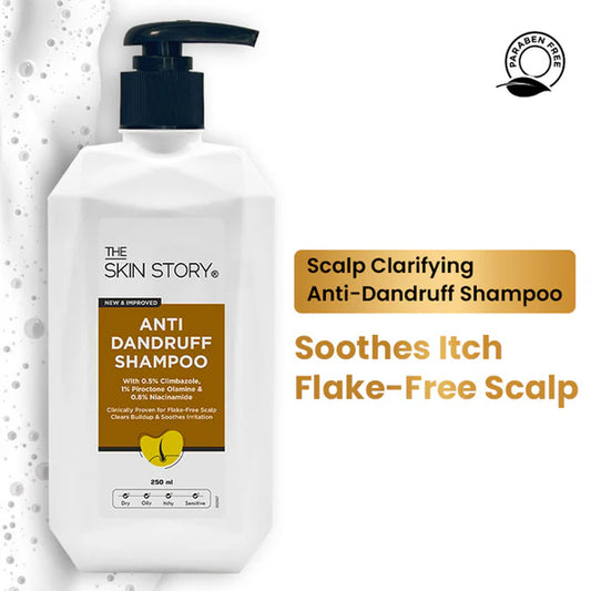 The Skin Story Anti Dandruff Deep Ceansing Shampoo Calms & Soothes Scalp With Saniscalp & Argan Oil - 250 ml