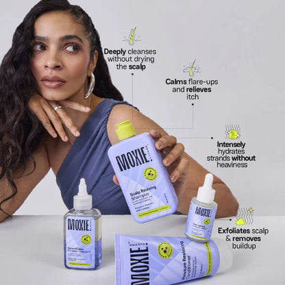 Moxie Beauty The Scalp Sos Routine (Pre-wash, Shampoo, Conditioner & Serum) - combo