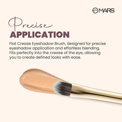 MARS Cosmetics Artist's Arsenal Professional Flat Crease Brush - Golden - 11 gm