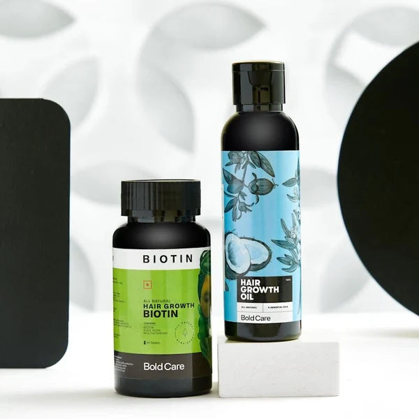 Bold Care Hair Growth Oil + Biotin Supplements Combo - combo