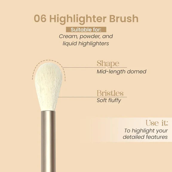 Milagro Beauty Highlighter Brush 06 - 1 pc