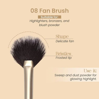 Milagro Beauty Fan Brush 08 - 1 pc