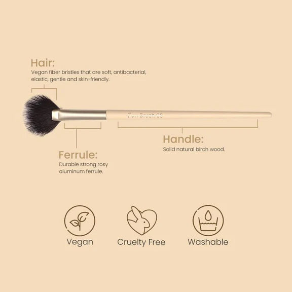 Milagro Beauty Fan Brush 08 - 1 pc