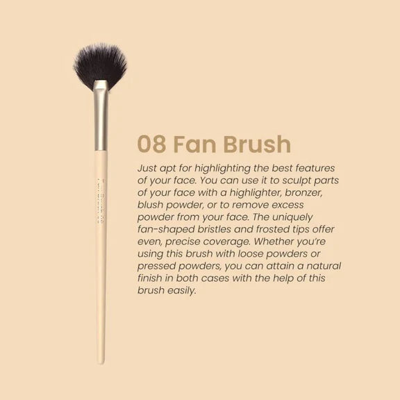 Milagro Beauty Fan Brush 08 - 1 pc