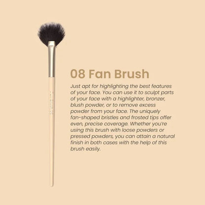 Milagro Beauty Fan Brush 08 - 1 pc
