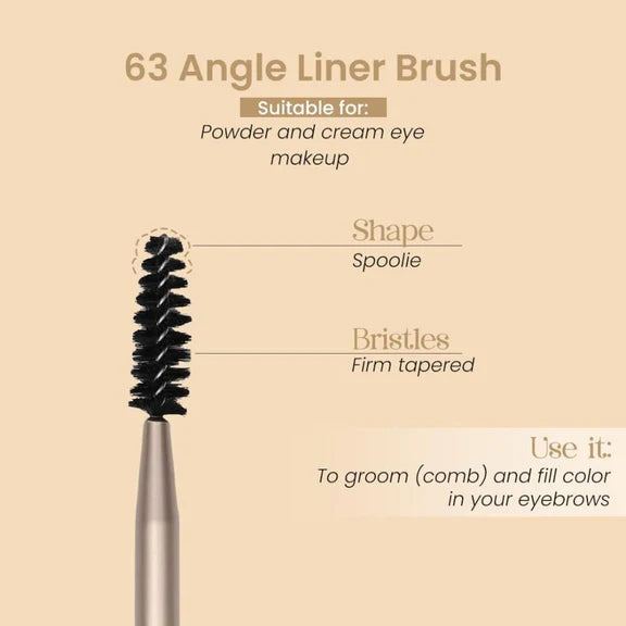 Milagro Beauty Angle Liner Spoolie Brush 63 - 1 pc