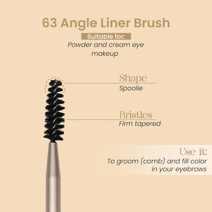 Milagro Beauty Angle Liner Spoolie Brush 63 - 1 pc