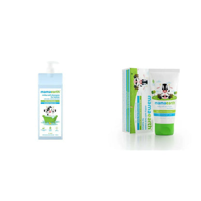 Mamaearth Milky Soft Shampoo & Milky Soft Natural Baby Face Cream for Babies -combo